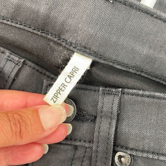 Rag & Bone Intermix Womens Skinny Zipper Capri Jeans Stretch‎ Black Size 27 - Picture 8 of 12